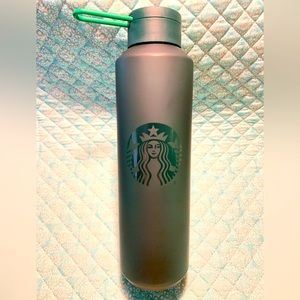Starbucks emerald green 2022 limited edition 24 ounce plastic water bottle.